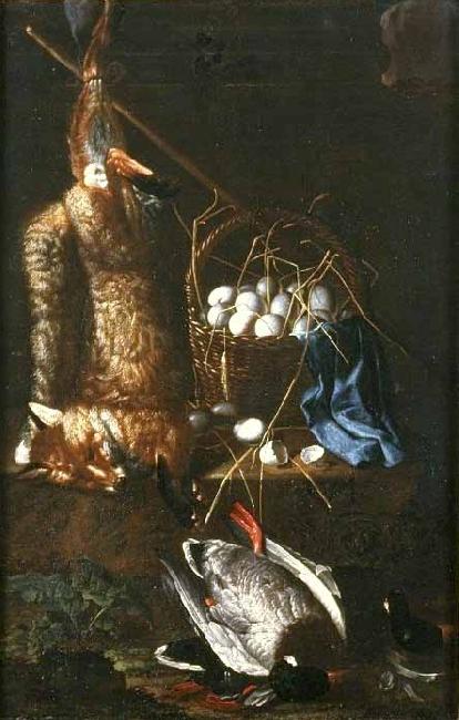Hamilton Easter Field Still life with a dead fox and ducks Sweden oil painting art